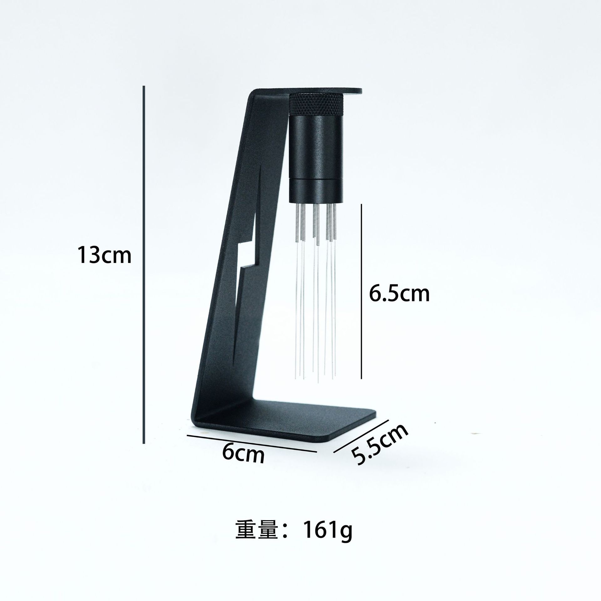 Aleación de aluminio magnético café tela polvo aguja de acero inoxidable divisor café cacking italiano aguja tela polvo almacenamiento rack