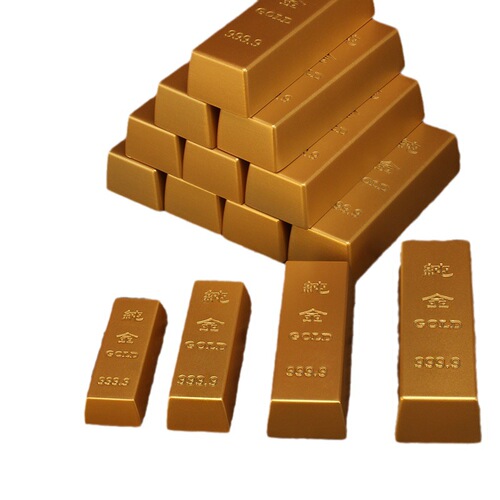 Solid placer gold gilt placer gold bar ornaments simulation gold bricks creative gifts home small ornaments shooting props