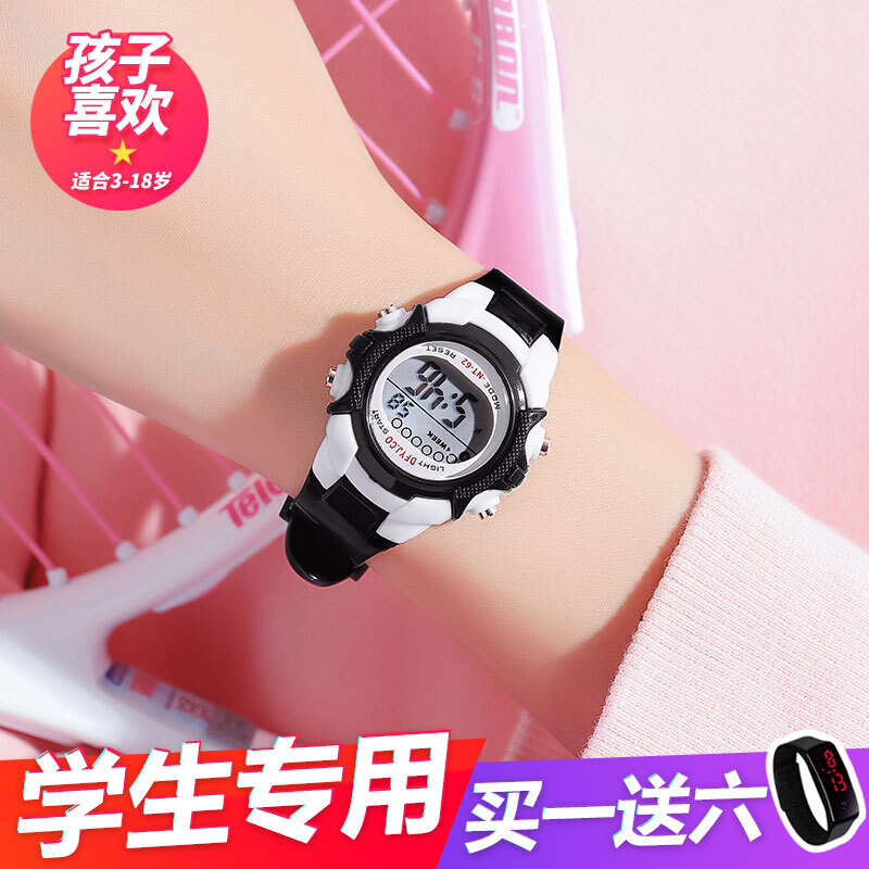 2022 new pattern children watch girl pupil girl junior middle school high school waterproof alarm clock unicorn Spreadsheet