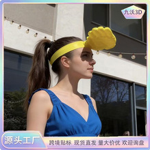 跨境新品巴掌遮阳帽搞怪手掌发箍防晒帽夏季户外防紫外线搞怪帽子