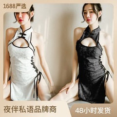 情趣內衣女性感綁帶誘惑制服裝民國側開叉鏤空旗袍裝復古旗袍刺繡