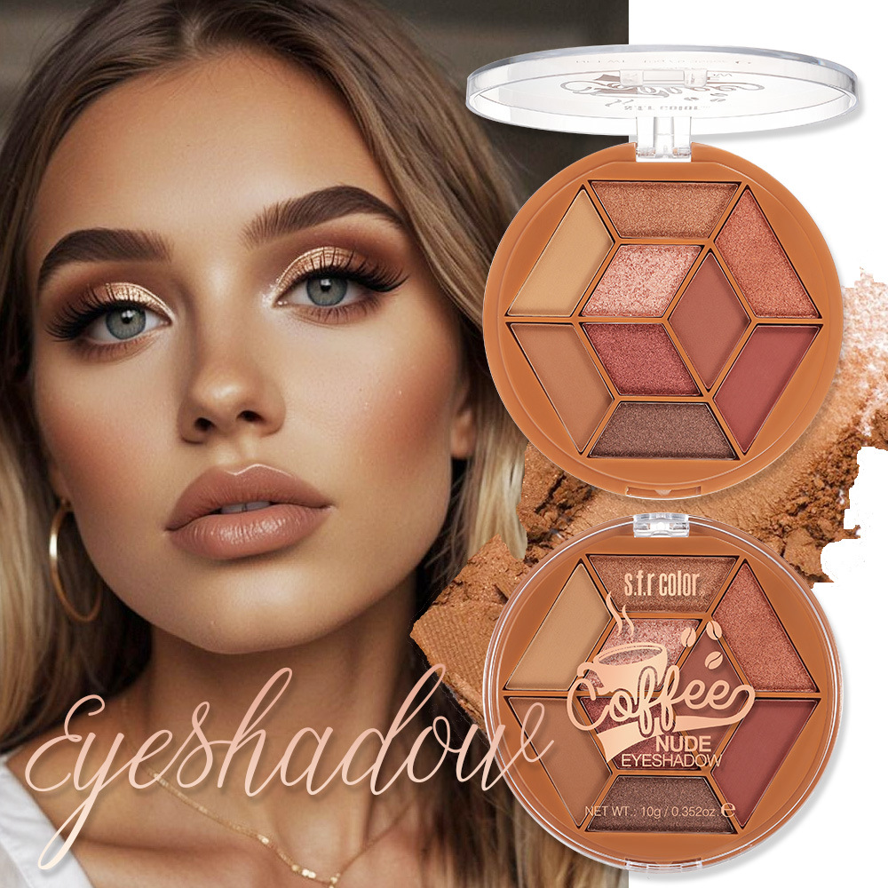 S.F.R New Hot-Selling 9-Color Eyeshadow Matte and Pearlescent Mixed Earth Tones Stage Makeup Student Affordable Wholesale Highlighter