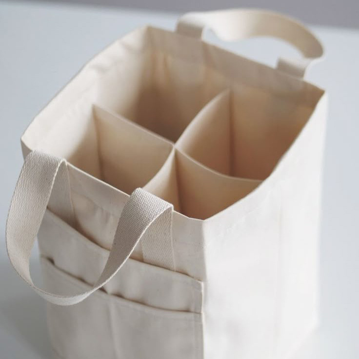 Wholesale High-Quality Cross-Border Multi-Pocket Canvas Bags, Canvas Wine Bags, Promotional Webbing Handle Canvas