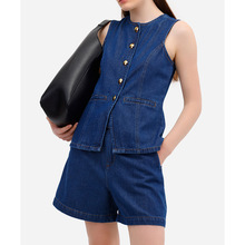 TIMU独立站亚马逊跨境外贸潮流牛仔无袖上衣短裤套装厂家直销批发