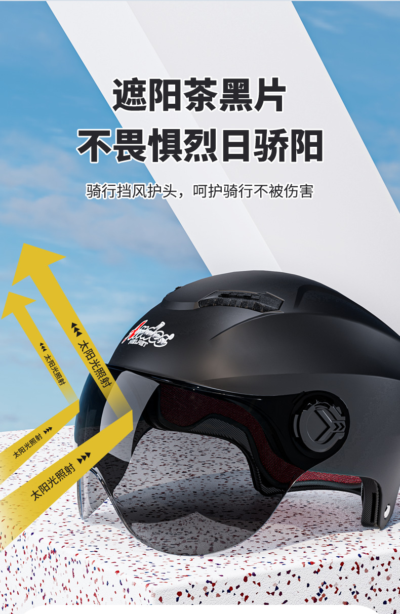 Electric Vehicle Helmet 3C Certified Summer Half Helmet