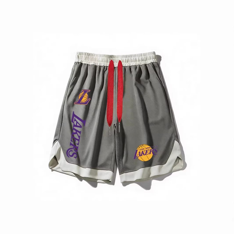 Summer New Lakers Kobe Bryant Basketball Shorts Men's Sports Shorts American Style Quick-Dry Breathable Sweat-Wicking Loose Fit Five-Point Shorts