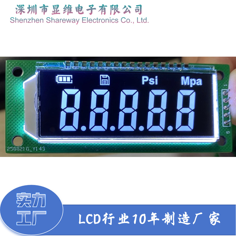 负显VA类仪器仪表显示产品定 制段码LCD液晶显示模组