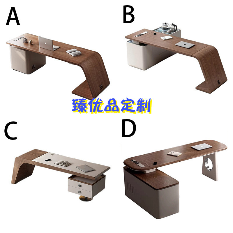 Italian Minimalist Corner Home Study Furniture Set Combination Light Luxury Style Designer High-End Desk Computer Table