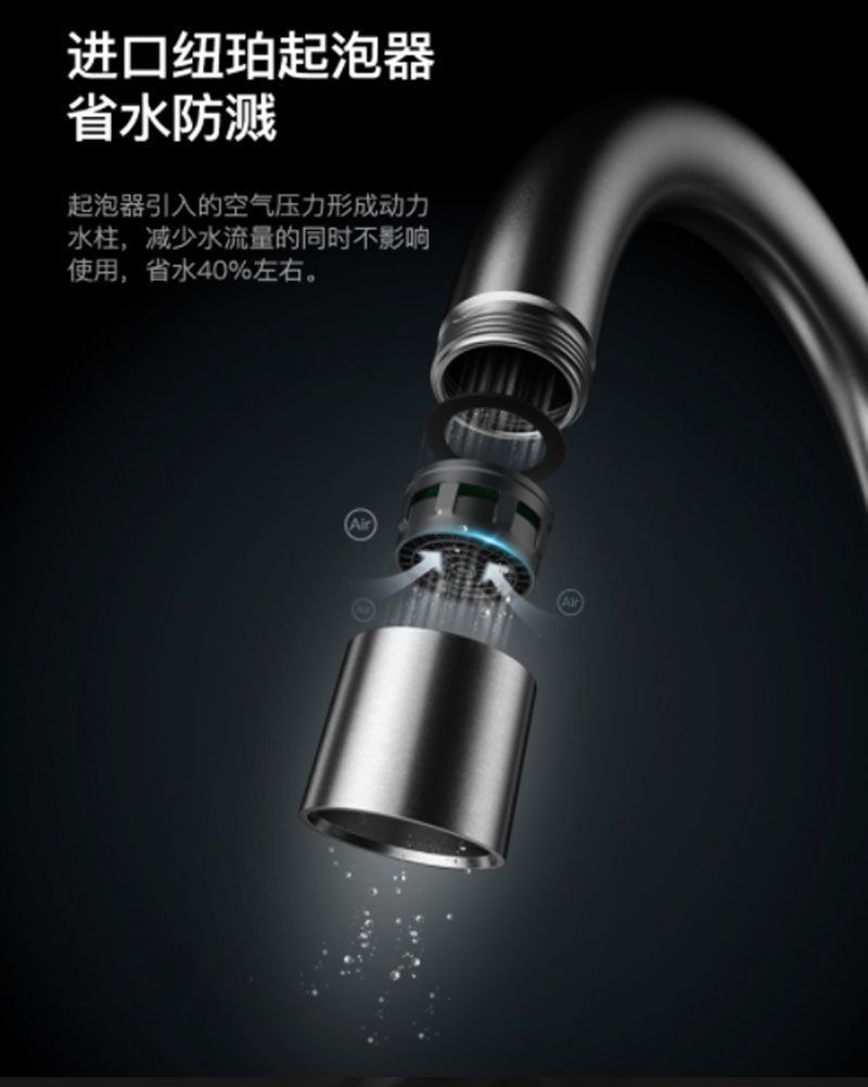 Kitchen faucet, 304 stainless steel, single cold and hot switch, sink, splash-proof sink, household, rotatable cross-border undefined