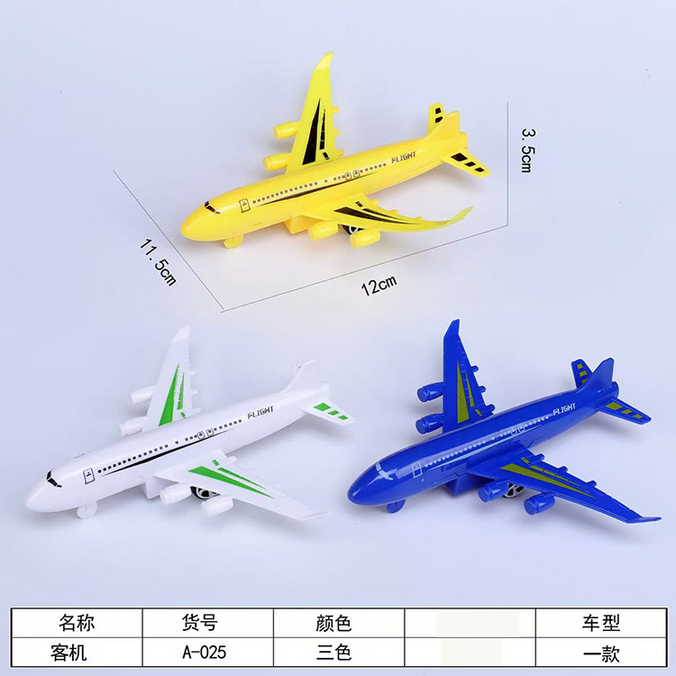 Avión de pasajeros modelo A380 función de retorno juguetes pequeños aviones Chenghai juguetes accesorios fuente proveedor