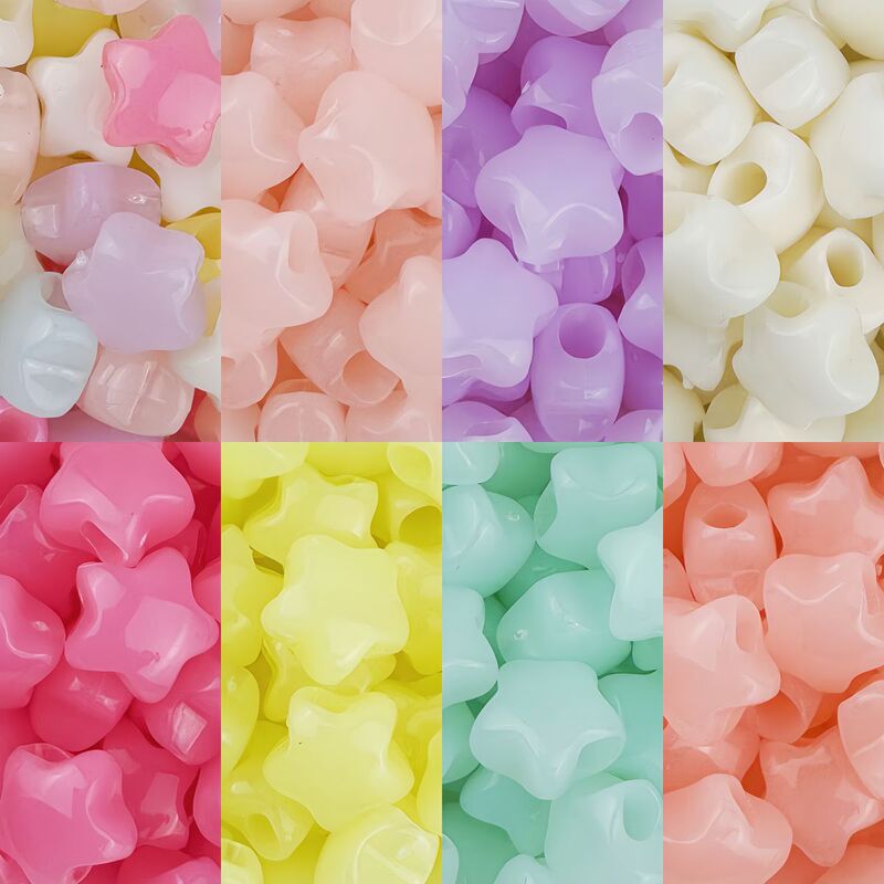 14mm acrylic jelly big hole five-pointed star bulk beaded handmade star material bracelet DIY jewelry accessories 14mm acrylic jelly big hole five-pointed star bulk beaded handmade star material bracelet DIY jewelry accessories