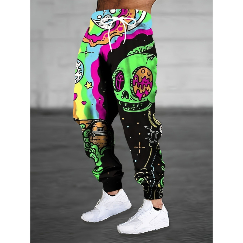 Otoño de 2025 nuevos pantalones casuales europeos y estadounidenses transfronterizos pantalones de impresión digital 3D directos de fábrica