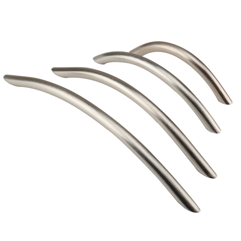 Solid Aluminum Alloy Matt Black Pull Handle for Modern Minimalist Wardrobe and Cabinet Doors, Factory Batch Hardware Accessories