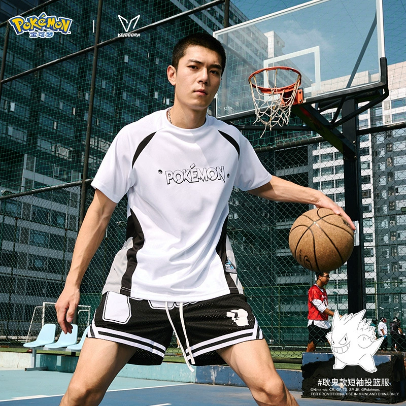 [Новые поступления сезона] Weidong Gengar с короткими рукавами, дышащий летний костюм для стрельбы с круглым вырезом, модный американский стиль