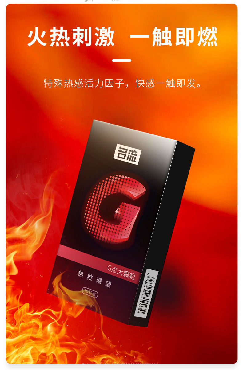 Celebrity G-Spot Large Capsules Condoms, Pack of 10, Ultra-Thin, Large Grain Texture — detail image 15