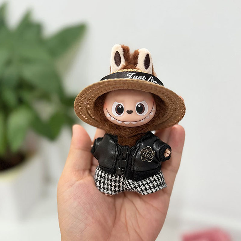 迷你版4.0LABUBU搪胶脸毛绒盲盒玩偶衣服圣诞套装小鼻嘎心底密码|undefined