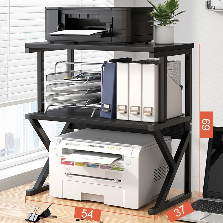 [K형 증가] 3 층 54x 37x69-블랙 버드나무 + 블랙 프레임