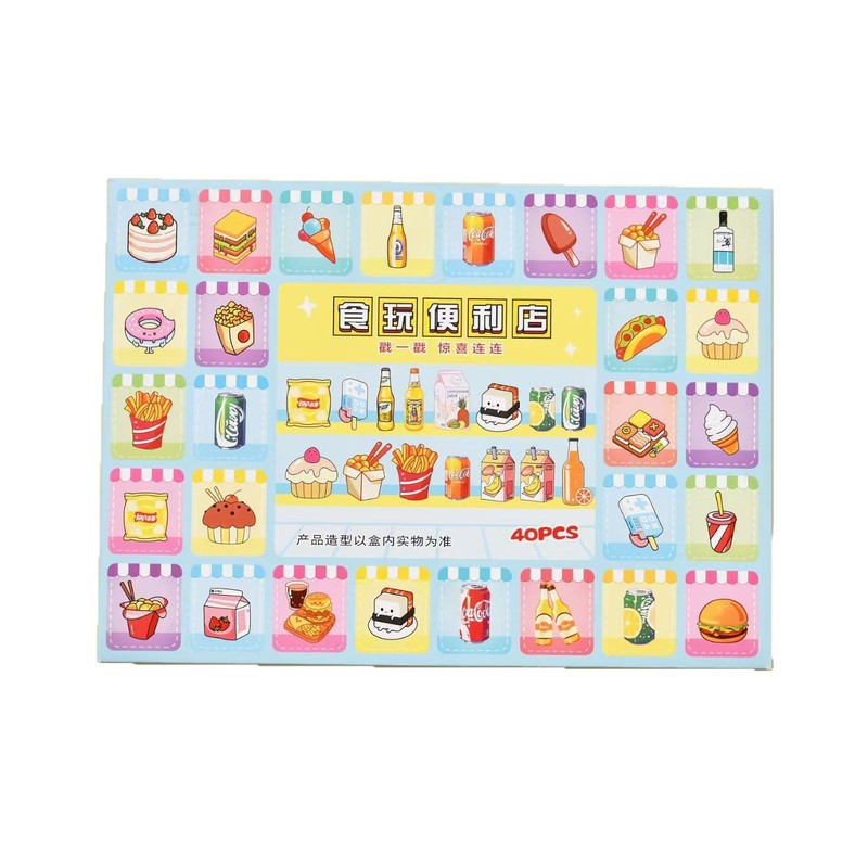 新しい 40 個の偽物の食品おもちゃ、ミニミニチュアボトル、発光ブラインドボックス、子供向けギフトストール|undefined