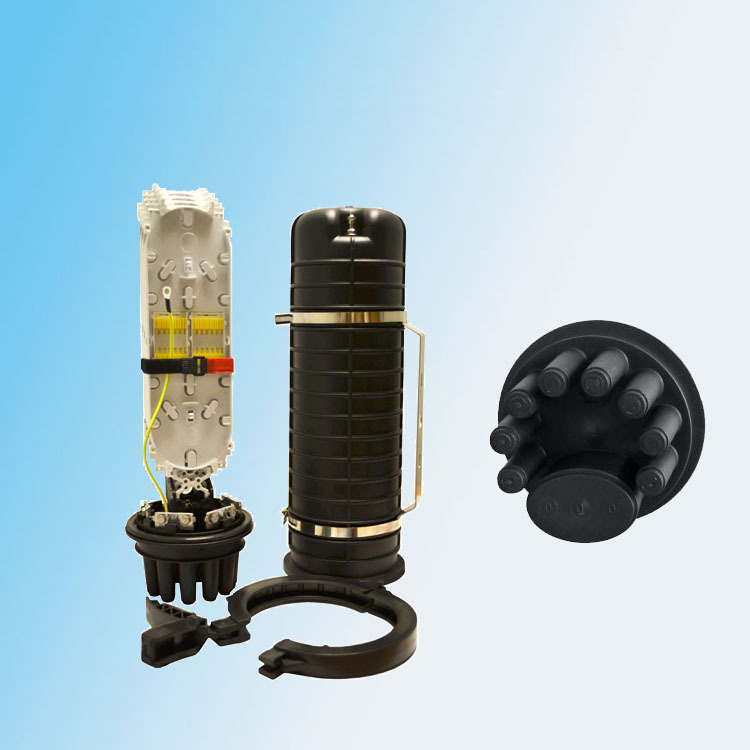 光缆接头盒2进8出接续盒144芯熔纤盘防水皮缆