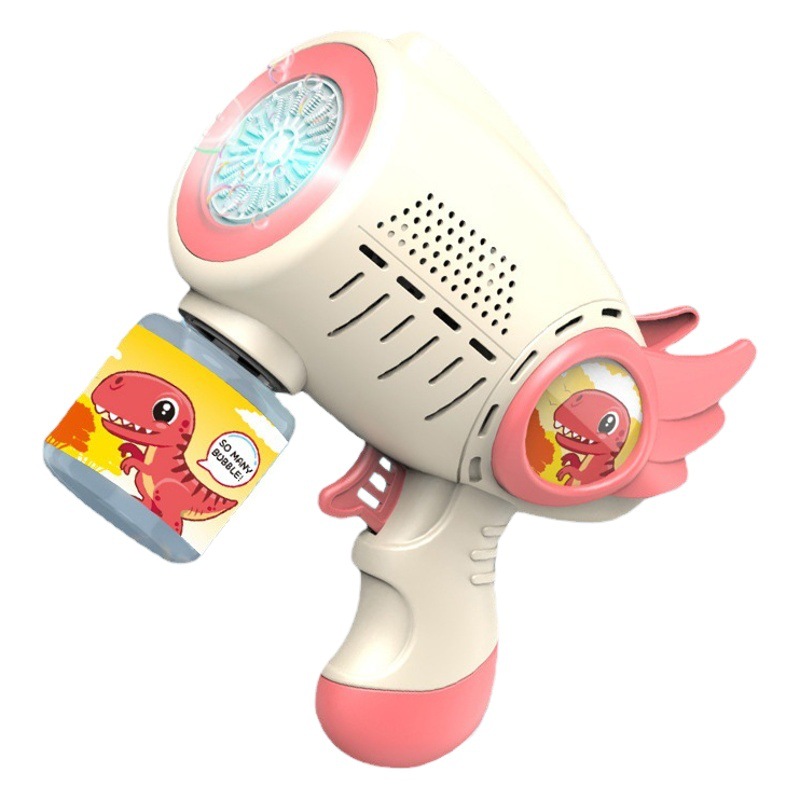 Douyin popular conejo Gatlin 15 hoyos burbuja eléctrica pistola de soplado automático de mano de los niños red juguete rojo