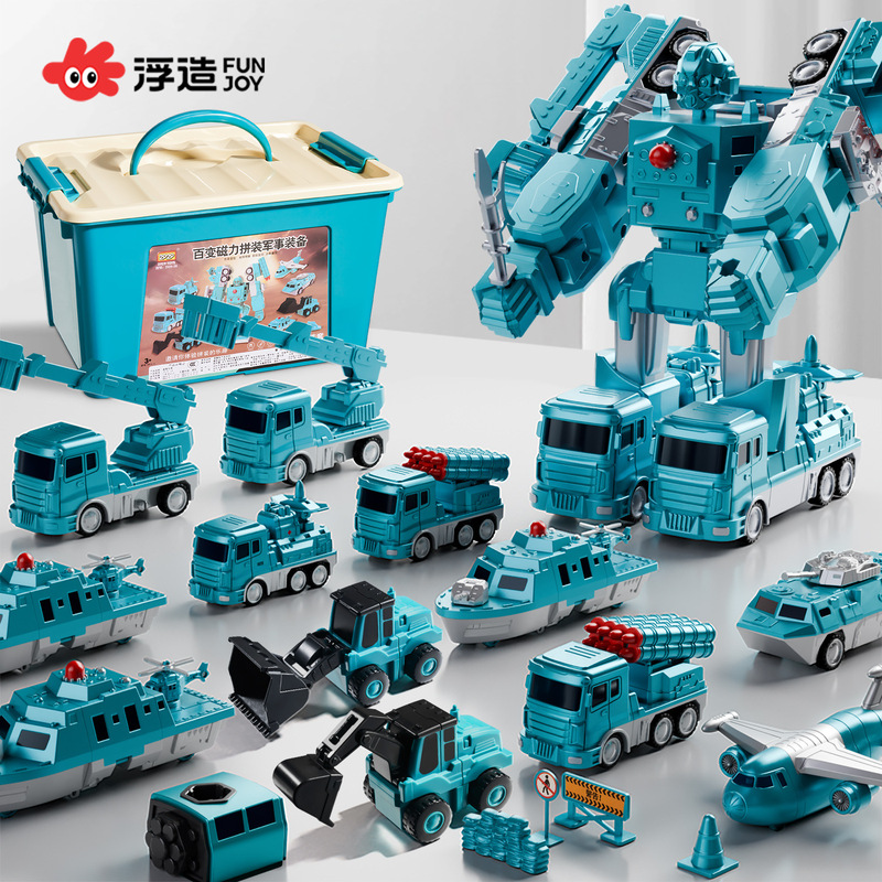 Children's Magnetic Transforming Robot King Kong Car Boy Toy Optimus Prime Model Kidsren's Hand-Made Gift