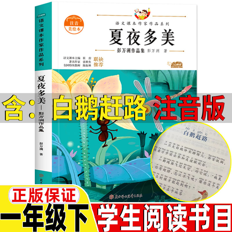 白鹅赶路注音版彭万洲著夏夜多美一年级下册课外书正版北方妇女儿