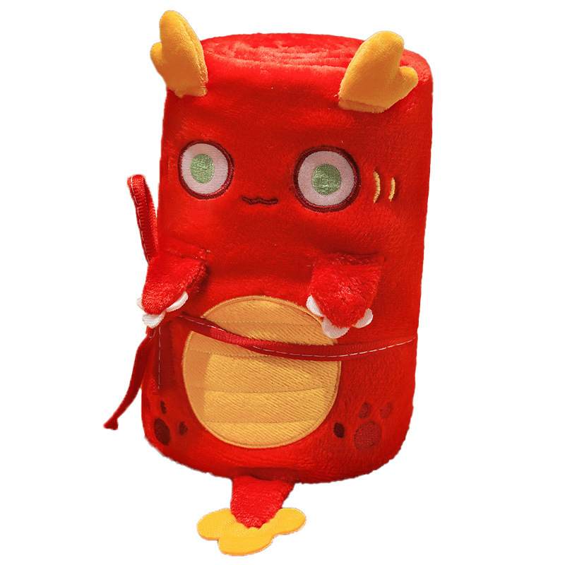 Año del Dragón mascota dragón manta de verano piernas de coral lana siesta caliente oficina almuerzo manta manta linda