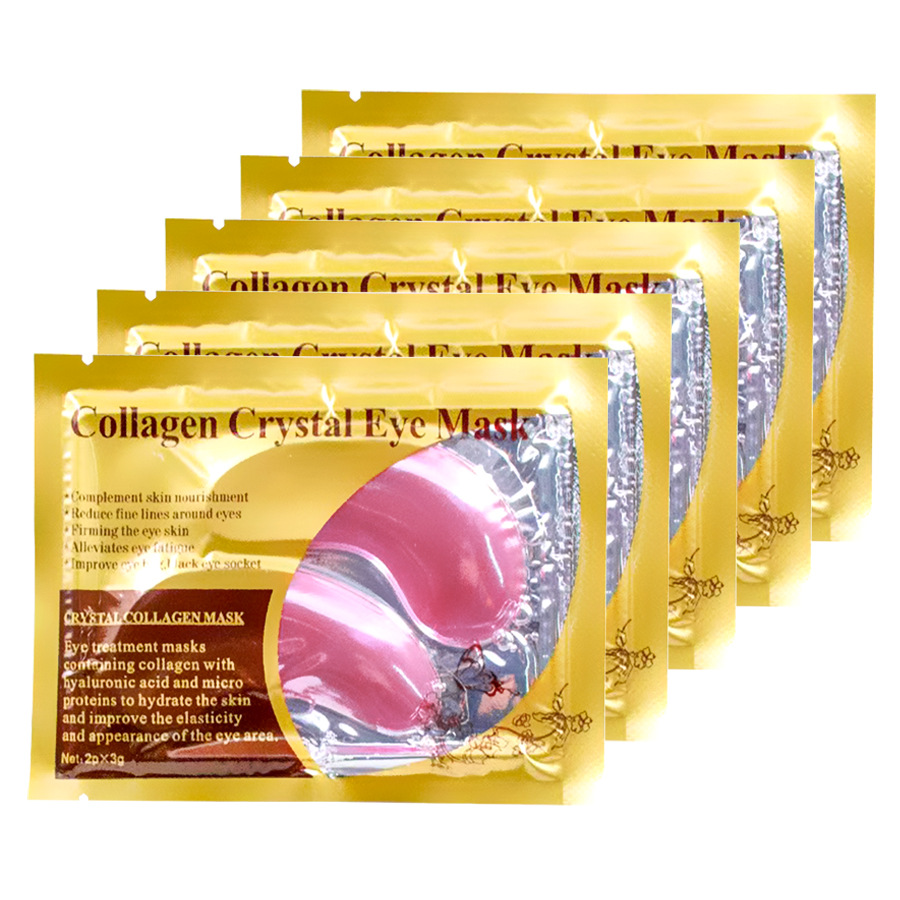 Cross-border exclusivo 24K máscara de ojo de oro se desvanecen Círculos oscuros bolsa de ojo máscara de ojo pegatinas de cristal pegatinas de colágeno un par