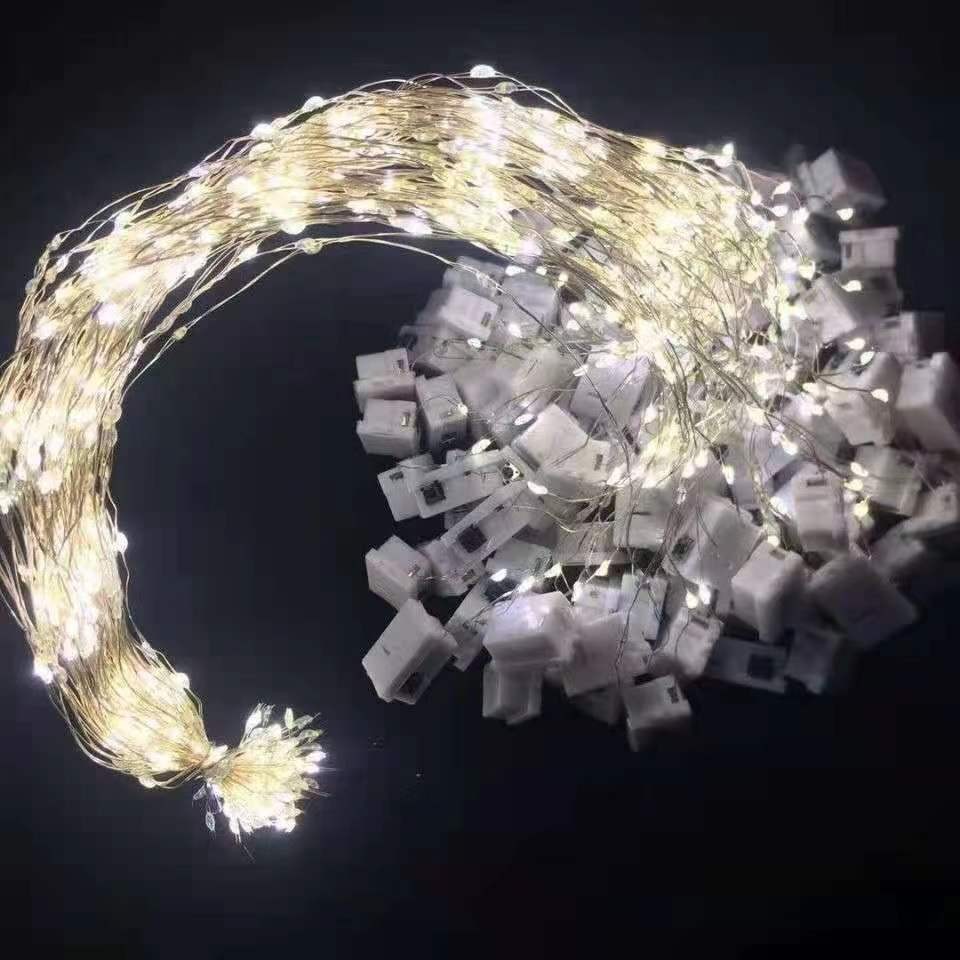 Lámpara de alambre de cobre LED pequeña caja blanca de tres niveles de ajuste de cadena de lámparas de atmósfera decorativa ramo de lámparas de correa de lámpara de cadena de lámparas de cadena de lámparas pequeñas cadenas de lámparas image 8