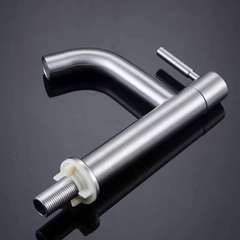 面盆龍頭浴室洗手洗臉盆台上台下盆 加高龍頭304不鏽鋼單冷水龍頭