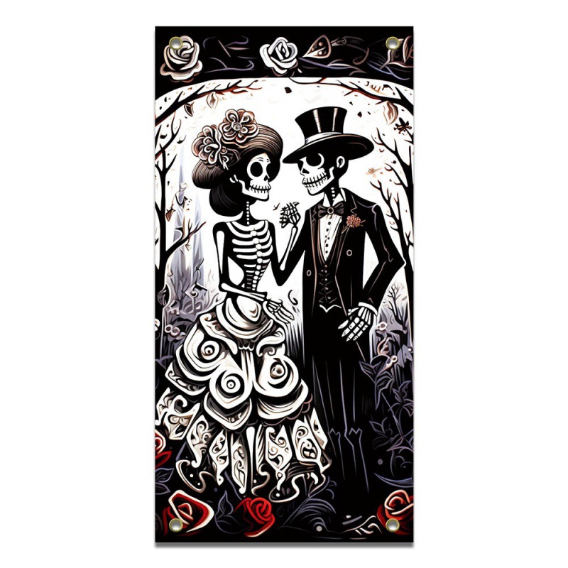 Fabricante directo de decoración de Halloween de fondo colgar decoración de Halloween de la boda marco de la puerta de calavera