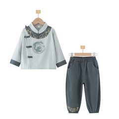 Children's Hanfu Set for Boys, Tang-style Suit Wholesale, Baby Tang-style Dress for First Birthday, Male Retro-style Children's Costume, Confucianism-style Dress