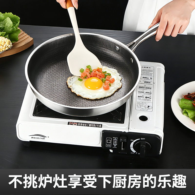 Cross-border Stainless Steel Honeycomb Non-stick Frying Pan With Low...