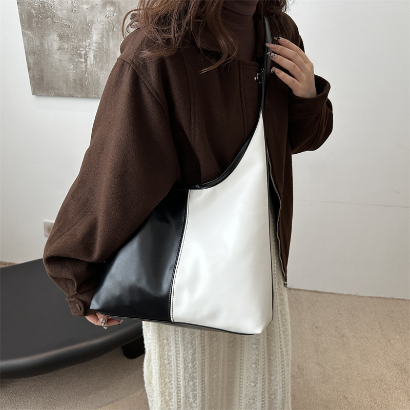 Bolsa de gran capacidad, bolso de mujer transfronterizo 2024 nuevo estilo simple, moda universal, bolso de hombro, bolso de brazo de viaje de color