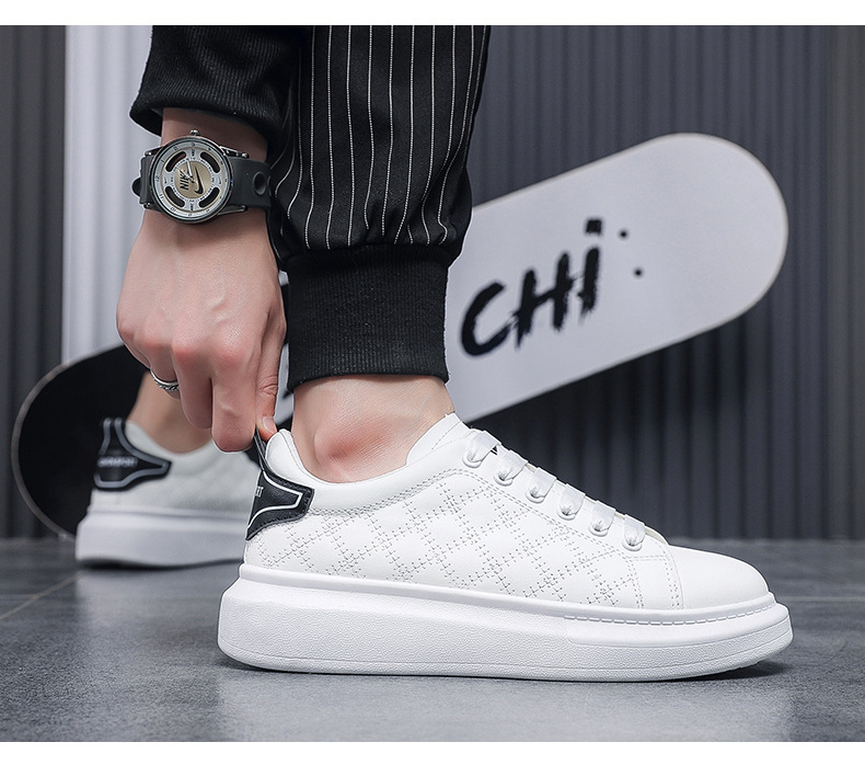 2023 été nouveaux hommes Mc Queen baskets étudiant respirant plate-forme booster chaussures pour hommes polyvalent à la mode blanc chaussures_voghion.com