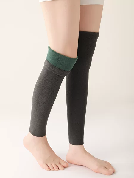 fleece-lined Leg Protector Autumn and Winter Women's Men's Mai Thickened Long Socks Knee Cover Cold-proof Warm-proof Anti-slip Old Cold Leg Calf Protector