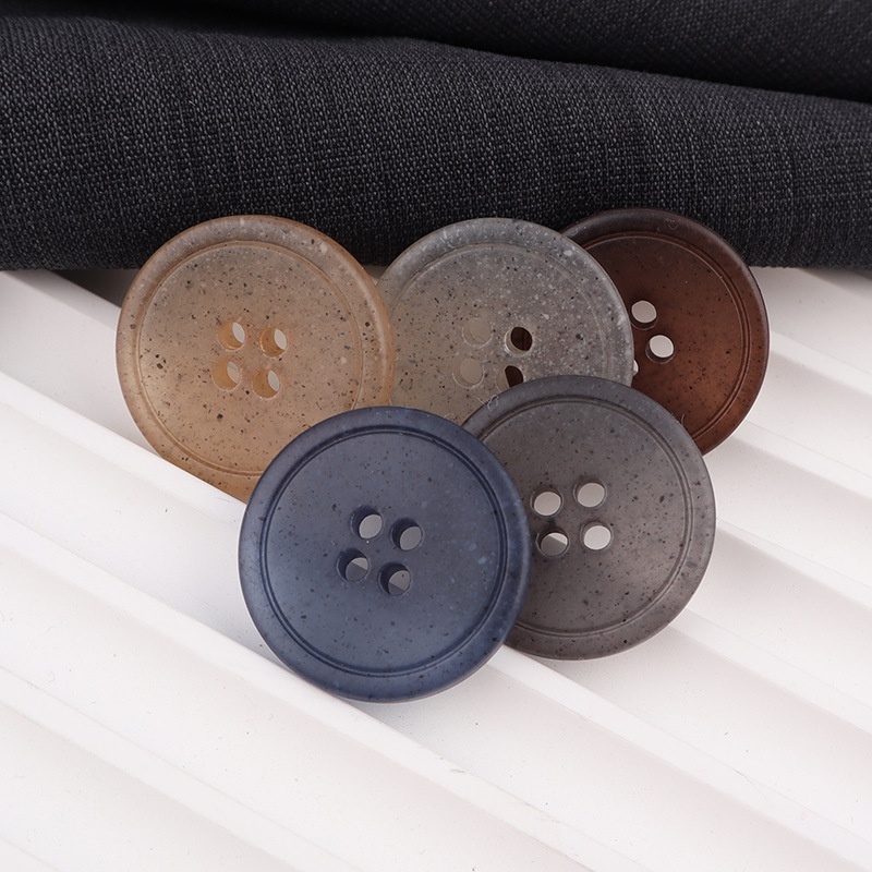 Easiest for Match Outwear, Windbreaker Jacket, Suit, Resin Round Four-eye Regeneration, Recyclable and Environmentally Friendly Button for Men and Women