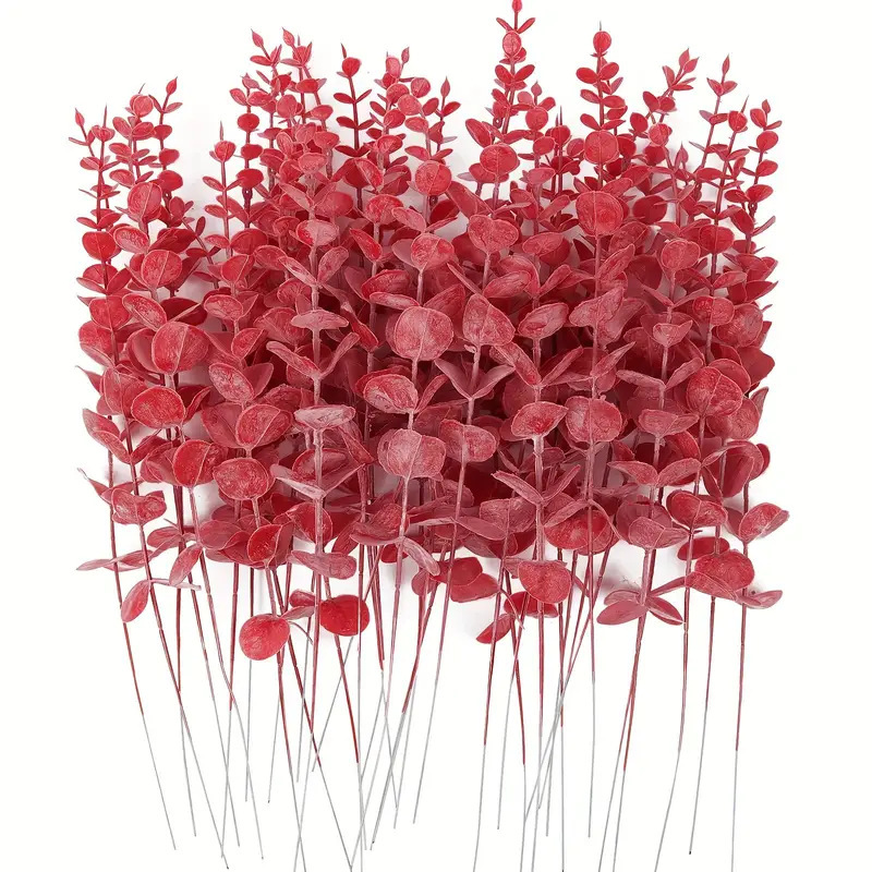 Cross-border Artificial Eucalyptus Leaf Stems, Eucalyptus Leaves, Green Branches Home Decor Ornament Wedding Green Plants Wholesale