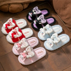 三丽鸥 Hello kitty, зимние демисезонные милые тапочки для пальцев на ноге, коллекция 2025 года