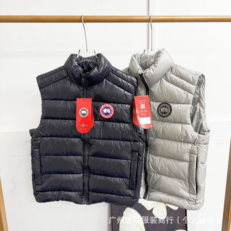 Cross-Border Trade Canada Goose Classic Glossy down Vest, Cotton Vest, Puffer Vest, Unisex European and American Street Style Vest Jacket