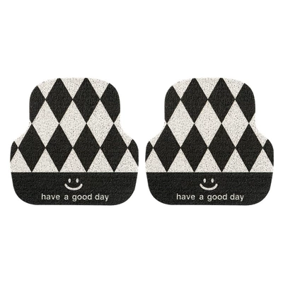 Avtomobil döşəmə paspasları – Car Floor Mat Wire Ring Main - black-rhombus-rear-two-piece-set-default-specifications