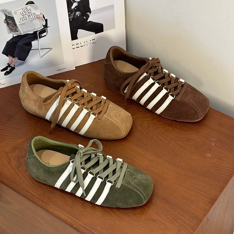 Retro-style soft-soled breathable German training shoes for women, 2026 summer new model, comfortable, lightweight, non-tiring, casual sports shoes Retro-style soft-soled breathable German training shoes for women, 2026 summer new model, comfortable, lightweight, non-tiring, casual sports shoes