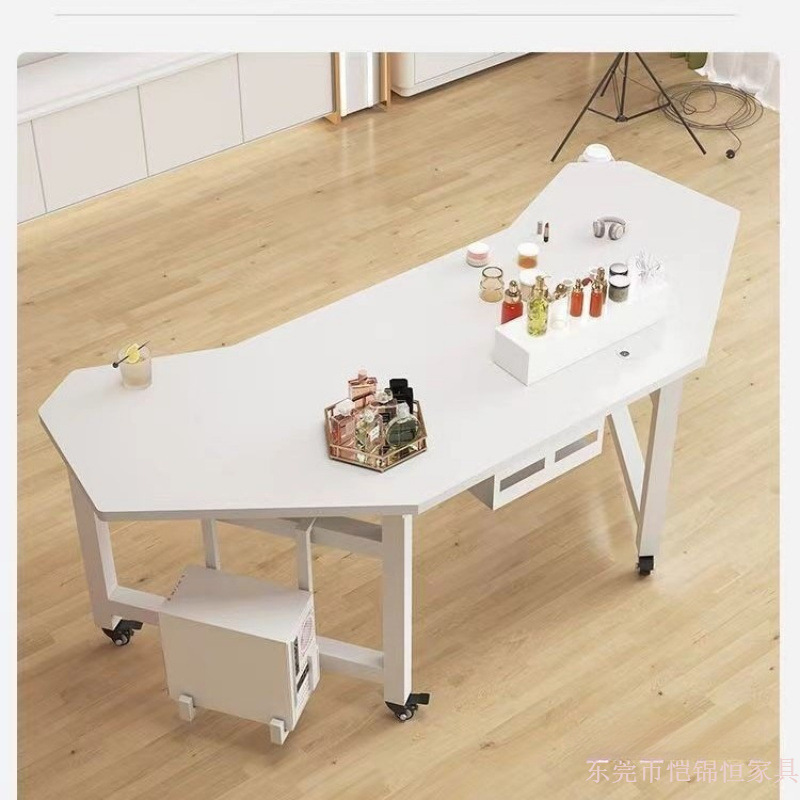 Office desk, live streaming host desk, movable computer desk, host office desk, display rotating live streaming workbench Office desk, live streaming host desk, movable computer desk, host office desk, display rotating live streaming workbench