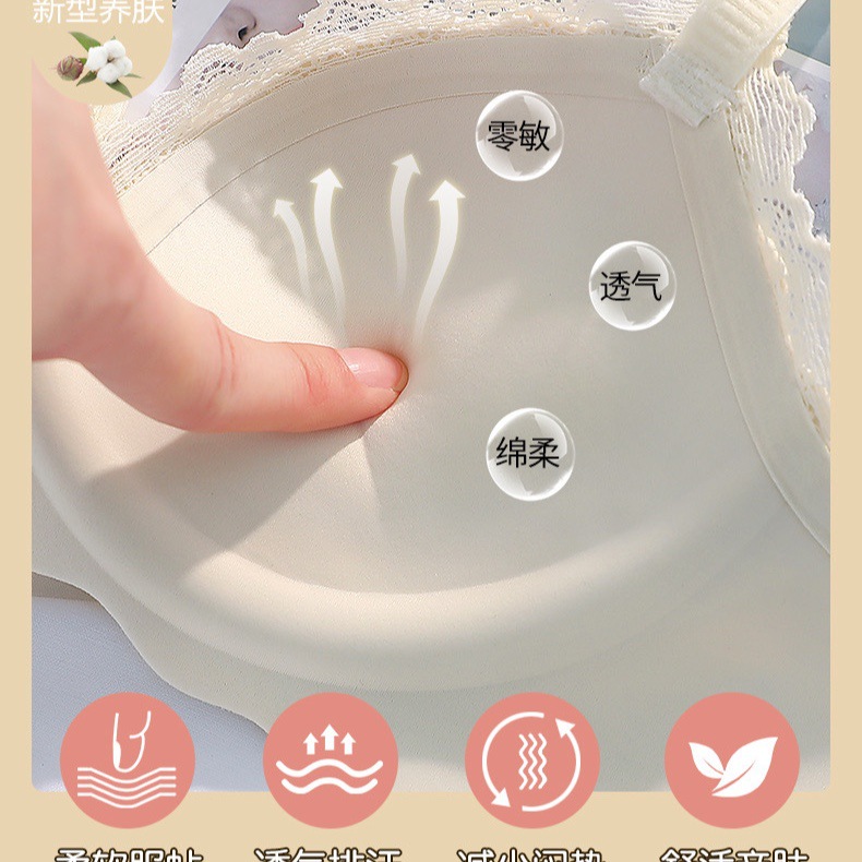 Ventas directas de fábrica comercio electrónico transfronterizo Sudeste de Asia Vietnam Tailandia damas burbujas encaje pecho pequeño recogido sujetador Tovin