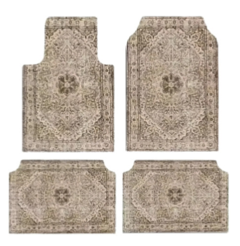 Temu Label Cross-Border Bohemian Style Foot Mats for Home Use, Dirt-Resistant and Non-Slip, Four-Piece Set, Car Floor Mats Available for Dropshipping