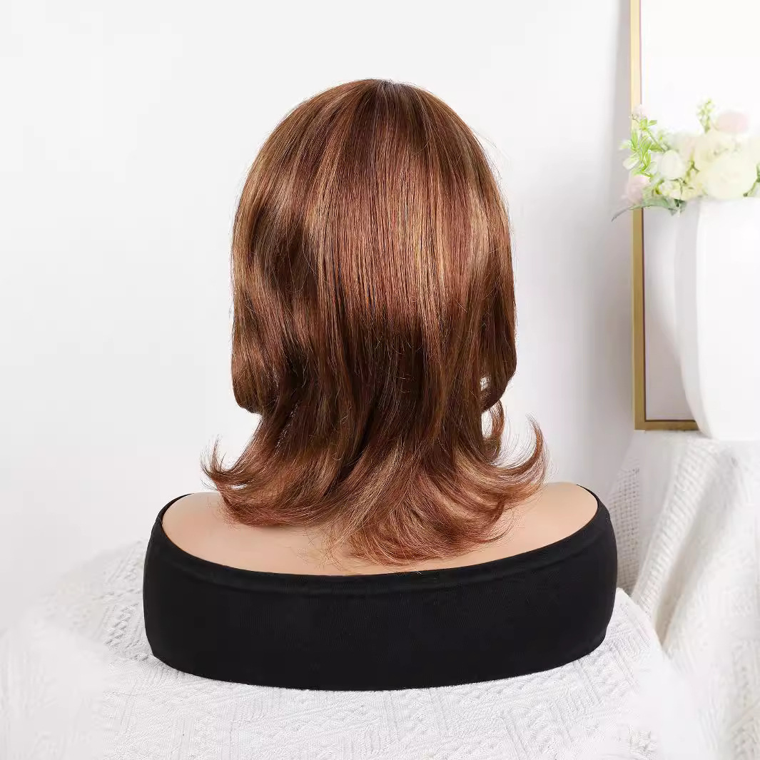 Fibra química al por mayor bob cabello pelucón mecánico pelucón cubierta de pelo