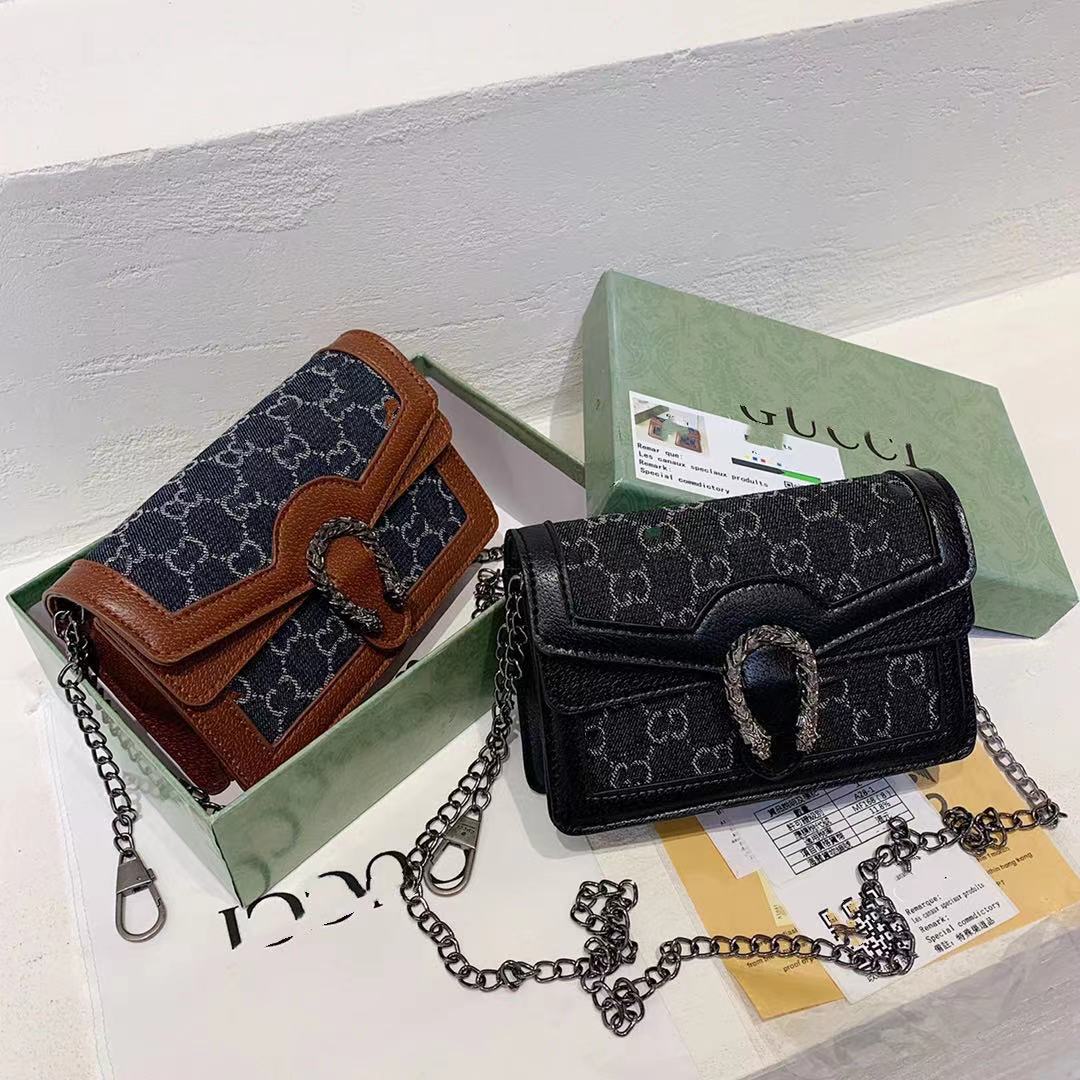 Wholesale cross-border small bag women's 2023 new Dionyor bag G home with box packaging fashion retro chain small square bag