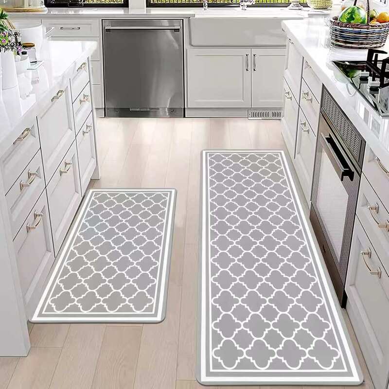 Temu export kitchen floor mats, diatomaceous earth absorbent mats, simple geometric design, set of two, non-slip, available for drop shipping and with customizable labeling Temu export kitchen floor mats, diatomaceous earth absorbent mats, simple geometric design, set of two, non-slip, available for drop shipping and with customizable labeling