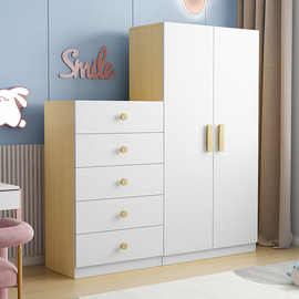 实木质儿童房衣柜玩具储物柜现代简约小户型家用卧室简易收纳衣橱