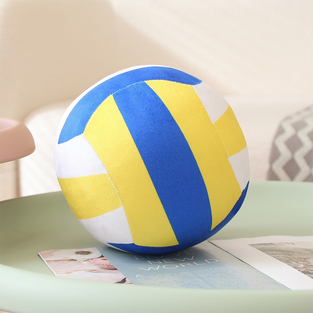 Simulation Printed Volleyball Plush Toy for Kidsren Blue Pink Boys and Girls Soft Promote Kidsren's Gift